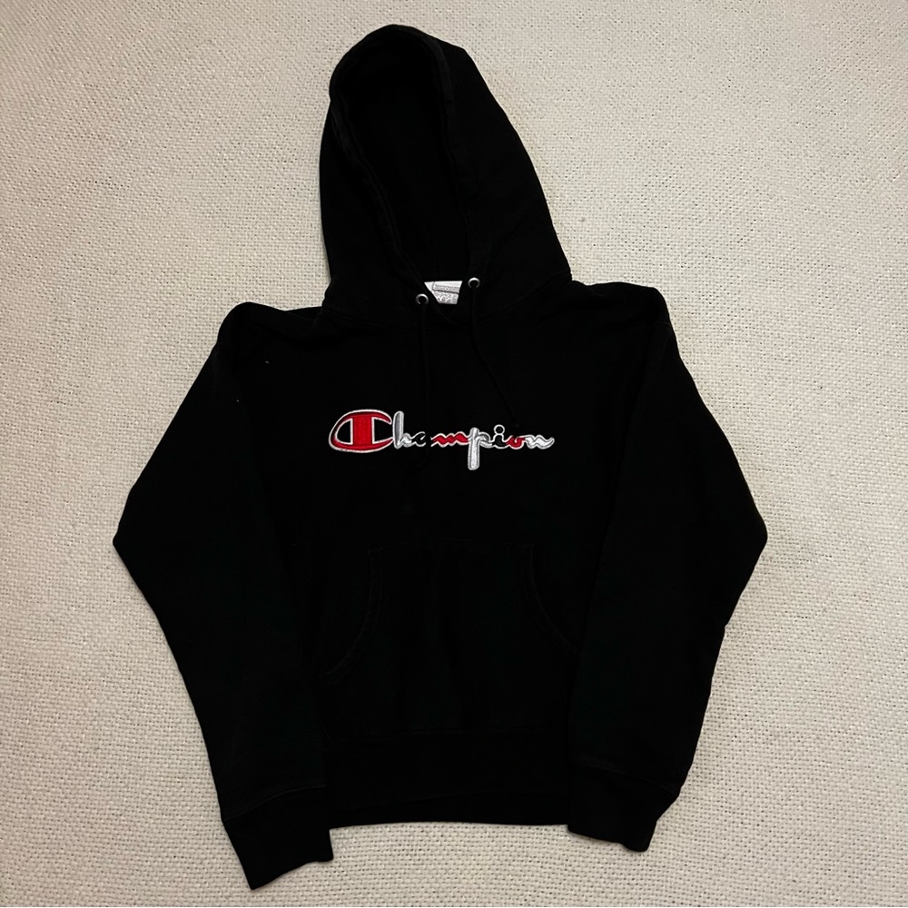 Black/Red Champion Hoodie